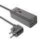 Подовжувач мережевий HOCO AC10A 1x220V+2хUSB+ 2хType-C/65W/1.5М Чорний