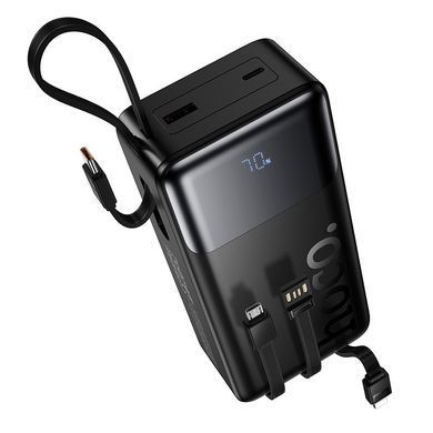 Павербанк зі швидкою зарядкою 22.5Вт та кабелями 30000mAh HOCO J156B USB + Type-C Чорний