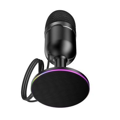 Настільний USB мікрофон з RGB-підсвіткою HOCO L25 Чорний