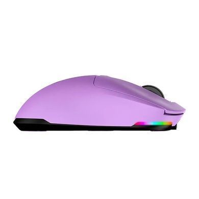 Мишка безпровідна ігрова MEETION GW24 2.4G/Bluetooth, 8000 DPI, 6кн., RGB, 600mAh Фіолетовий