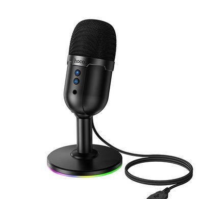 Настільний USB мікрофон з RGB-підсвіткою HOCO L25 Чорний