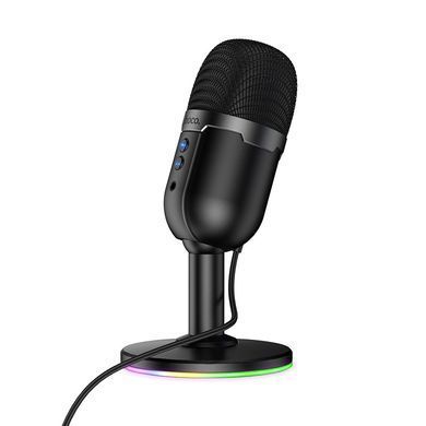 Настільний USB мікрофон з RGB-підсвіткою HOCO L25 Чорний