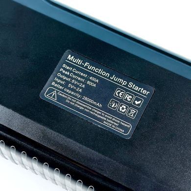 Автомобільний пуско-зарядний пристрій Бустер Jump Starter J17 28000mAh, 2USB+1Type-C Чорно-червоний 49634
