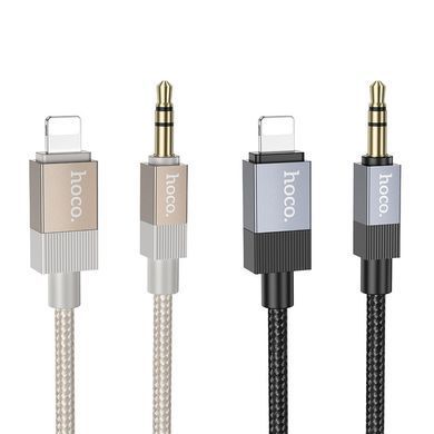 Кабель AUX to Lightning 1м HOCO UPA32A Чорний
