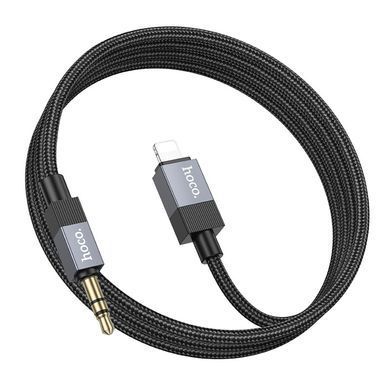 Кабель AUX to Lightning 1м HOCO UPA32A Чорний