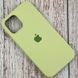 Силіконовий Чохол на iPhone 12 Pro Max 6.7" із закритим низом Silicone Case 100% Оливковий