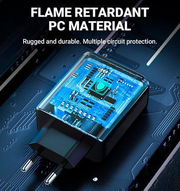 Зарядний пристрій із швидкою зарядкою ACEFAST A9 PD40W 2Type-C Чорний