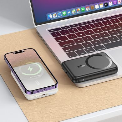 Павербанк зі швидкою 20W та безпровідною зарядкою MagSafe 10000mAh HOCO J141 |1Type-C, PD20W| Чорний