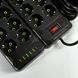 Подовжувач мережевий переноска 2м на 10 розеток + 4USB + 2Type-C UA Power F35U Чорний 63266
