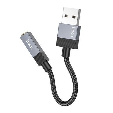 Кабель AUX to USB аудіо конвертер HOCO UPA32D Clever 0.15 м Чорний