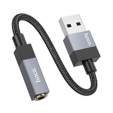 Кабель AUX to USB аудіо конвертер HOCO UPA32D Clever 0.15 м Чорний