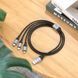 Кабель 3в1 MicroUSB + TypeC + Lightning HOCO X102 Fresh 1м, 2.4A Чорний