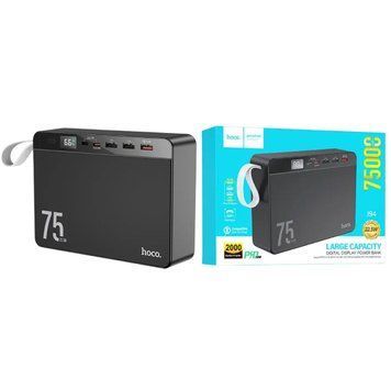 Павербанк повербанк 75000mAh HOCO J94 Overlord Швидка зарядка QC3.0, PD20W 3USB/1Type-C Чорний