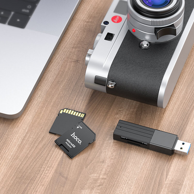 Перехідник, адаптер для карт пам'яті HOCO TF to SD card HB22 Чорний