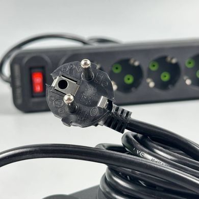 Мережевий подовжувач 6м на 4 розетки + 3USB + Type-C UA Power F24U мережевий фільтр з USB 65687