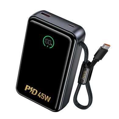 Павербанк 20000 mAh повербанк зі швидкою зарядкою 45W HOCO Q54 power bank повер бенк з кабелем
