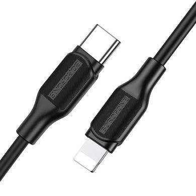 Кабель Type-C to Lightning зі швидкою зарядкою PD20W BOROFONE BX42 1m 3A Чорний