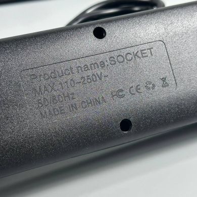 Мережевий подовжувач 6м на 4 розетки + 3USB + Type-C UA Power F24U мережевий фільтр з USB 65687