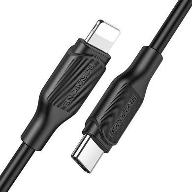 Кабель Type-C to Lightning зі швидкою зарядкою PD20W BOROFONE BX42 1m 3A Чорний