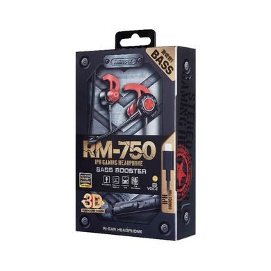 Навушники iphone дротові ігрові з мікрофоном гарнітура REMAX Lightning Gaming Headphone RM-750 Чорний
