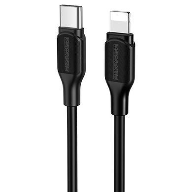 Кабель Type-C to Lightning зі швидкою зарядкою PD20W BOROFONE BX42 1m 3A Чорний