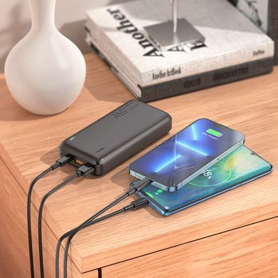 Павербанк повербанк із швидкою зарядкою 20000mAh HOCO J101A 2USB/Type-C, 22.5W Чорний