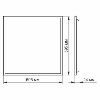 Cвітильнік стельовий світлодіодний LED панель VIDEX матовий 60W, 4100K, 220V Білий VL-PB604W