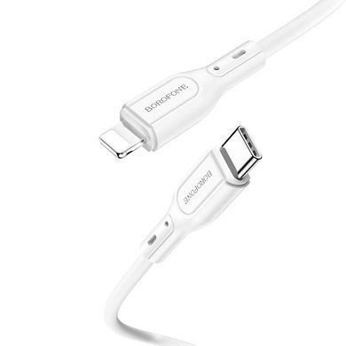 Кабель із швидкою зарядкою Type-C to Lightning Apple BOROFONE BX66 1м/PD 20W Білий