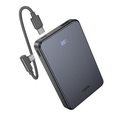 Павербанк 10000mAh зі швидкою зарядкою 22.5W та кабелем Type-C-Type-C HOCO J170 2Type-C, 1USB Сірий