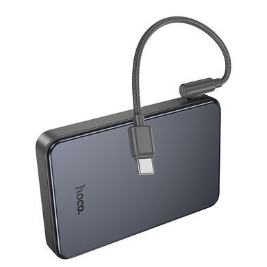 Павербанк 10000mAh зі швидкою зарядкою 22.5W та кабелем Type-C-Type-C HOCO J170 2Type-C, 1USB Сірий