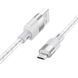 Кабель із підтримкою швидкої зарядки USB to MicroUSB HOCO X99 Crystal Junction 1м Сірий