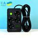 Подовжувач мережевий переноска 6м на 4 розетки + 3USB UA Power F15U Чорний 48635