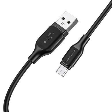 Кабель для зарядки MicroUSB Android BOROFONE BX42 1m 2.4A Чорний