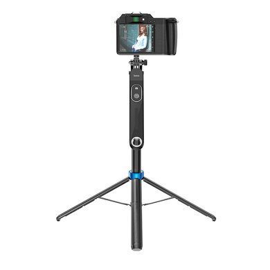 Селфі палиця, штатив для телефону, Gopro, камери 1.75М з пультом ДУ HOCO K22 Чорний