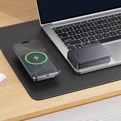 Павербанк 20Вт із зарядкою MagSafe 10000mAh HOCO J160A Type-C Сірий