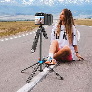 Селфі палиця, штатив для телефону, Gopro, камери 1.75М з пультом ДУ HOCO K22 Чорний