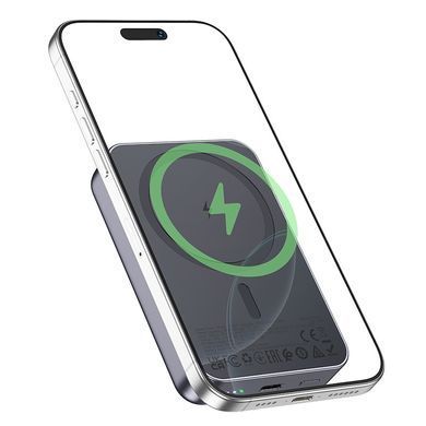 Павербанк 20Вт із зарядкою MagSafe 10000mAh HOCO J160A Type-C Сірий