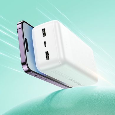 Павербанк 30000mAh з вбудованими кабелями HOCO J163B 2USB Чорний