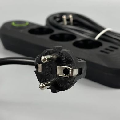 Подовжувач мережевий переноска 2м на 3 розетки + 3USB UA Power F03U мережевий фільтр з USB 45208