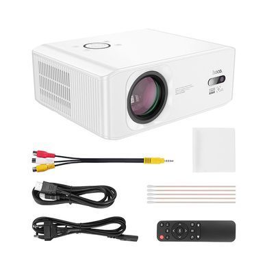 Безпровідний WiFi/Bluetooth проектор HOCO DT3 1920*1080P, 1.5 м, 52-220" Білий