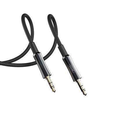 Аудіо-кабель 1 метр AUX 3,5mm to AUX 3,5mm XO NB-R255C Чорний 48010