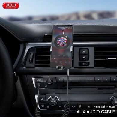 Аудіо-кабель 1 метр AUX 3,5mm to AUX 3,5mm XO NB-R255C Чорний 48010