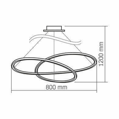 Стельовий LED світильник VIDEX DECORA 110W, 2700-6000K, 220V Чорний VL-CLD-989-BK