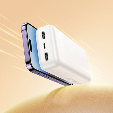 Павербанк 20000mAh з вбудованими кабелями HOCO J163A 2USB Чорний
