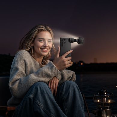 Портативне відеосвітло 115 &times; 45 &times; 31 мм з кліпсою для фіксації HOCO K28 200mAh, 2700&ndash;6500K Чорний