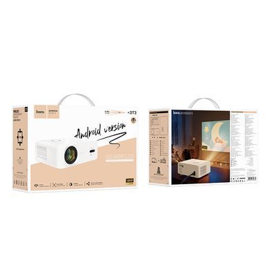 Безпровідний WiFi/Bluetooth проектор HOCO DT3 1920*1080P, 1.5 м, 52-220" Білий