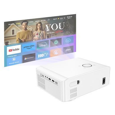 Безпровідний WiFi/Bluetooth проектор HOCO DT3 1920*1080P, 1.5 м, 52-220" Білий