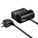 Подовжувач мережевий переноска 1.5м на 2 розетки + 1USB + 3Type-C HOCO AC34 PD70W, EU,GER Чорний