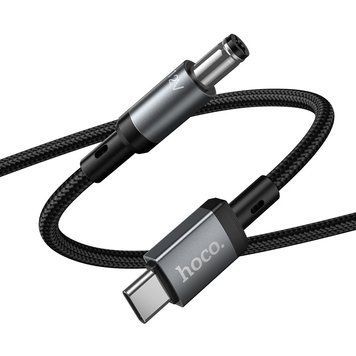 Кабель 1м Type-C &ndash; DC 5.5 мм 12V 1A HOCO X129 кабель для роутера кабель для камери, Чорний