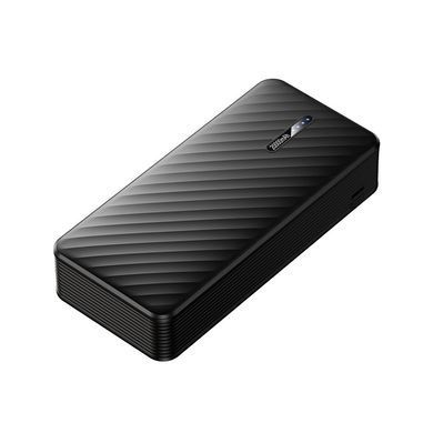 Павербанк 20000mAh з вбудованими кабелями Lightning, Type-C, Micro-USB, USB BOROFONE BJ84A 1USB Чорний